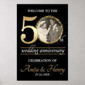50th Anniversary Welcome sign with Photo Poster (Voorkant)