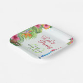 50th Bday Tropical Summer Dine & Cocktail Party Papieren Bordje (Gebogen)