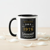 50th Birthday 1976 Legend Retro Black Personalized Mok
