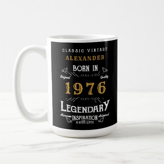 50th Birthday 1976 Legendary Retro Koffiemok (Links)
