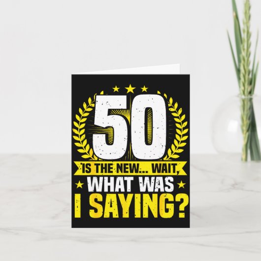 50th Birthday, 50 Is The New... Funny 50 Years Old Kaart (Voorkant)