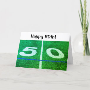 50th Birthday 50-yard lijn football veld Kaart