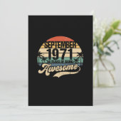 50th Birthday 50 Year Old Awesome Since September Save The Date (Staand voorkant)