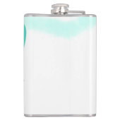 50th birthday add name date year green pastel bold heupfles (Achterkant)