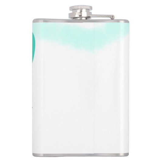 50th birthday add name date year green pastel bold heupfles (Achterkant)