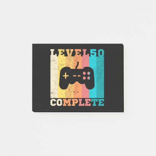 50th Birthday/ Anniversary Level 50 Complete Post-it® Notes (Voorkant)