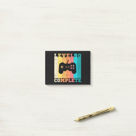 50th Birthday/ Anniversary Level 50 Complete Post-it® Notes (Op bureau)