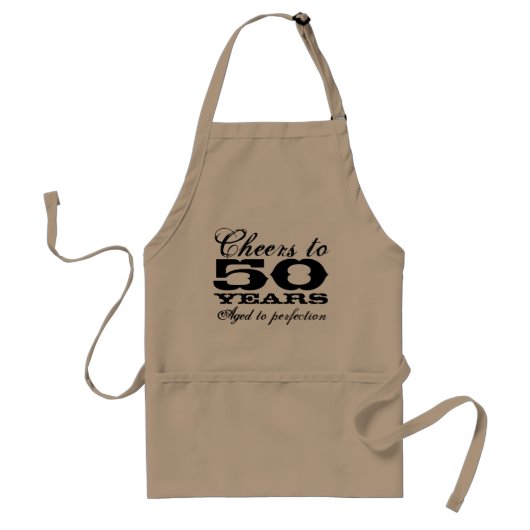50th Birthday apron | Customizable for any age Standaard Schort (Voorkant)