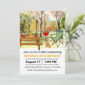 50th Birthday Backyard Barbecue Kaart (Staand voorkant)