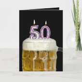 50th Birthday Beer Kaart (Voorkant)