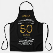 50th Birthday Black Gold Legendary Funny Schort (Voorkant)