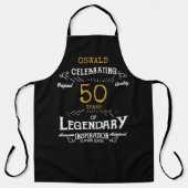 50th Birthday Black Gold Legendary Funny Schort (Voorkant)