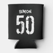 50th Birthday Black White Name Gag Gift Koelbox Blikjeskoeler (Voorkant)