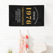 50th Birthday Born 1976 Add Name Black Gold Spandoek (Insitu)