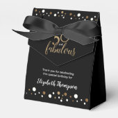 50th Birthday box Gold Confetti 50 en geweldig Bedankdoosjes (Voorkant Zijde)