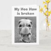 50th BIRTHDAY=BROKEN HEE HAW FOR THIS DONKEY Kaart (Gele Bloem)