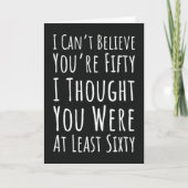 50th Birthday Card Age 50 Fiftieth Fifty Years Old Kaart (Voorkant)
