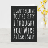 50th Birthday Card Age 50 Fiftieth Fifty Years Old Kaart (Gele Bloem)