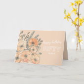 50th birthday card - FIFTY Kaart (Gele Bloem)
