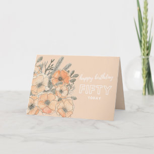 50th birthday card - FIFTY Kaart