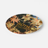 50th Birthday Celebration Autumn Custom P. Borden Papieren Bordje (Gekanteld)