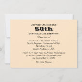 50th Birthday Celebration Invitation, Gevist Boat Kaart (Achterkant)