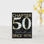 50th Birthday Chapter 50 Fabulous Since 1976  Kaart (Gele Bloem)
