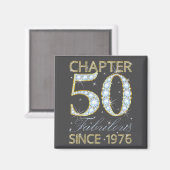 50th Birthday Chapter 50 Fabulous Since 1976  Magneet (Voorkant / Achterkant)
