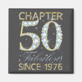 50th Birthday Chapter 50 Fabulous Since 1976  Magneet (Voorkant)