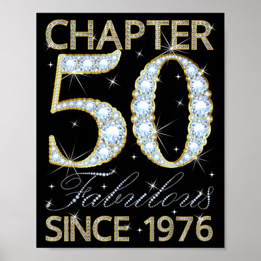 50th Birthday Chapter 50 Fabulous Since 1976  Poster (Voorkant)