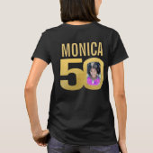 50th birthday crew custom name photo fun  t-shirt (Achterkant)