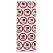 50th Birthday CUSTOM AGE Speed Limit Sign Wijn Cadeautas (Achterkant)