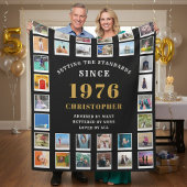 50th Birthday Family Memories Photo Collage Fleece Deken