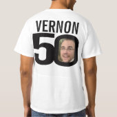 50th Birthday fiveoh aangepaste naam foto zwart wi T-shirt (Achterkant)