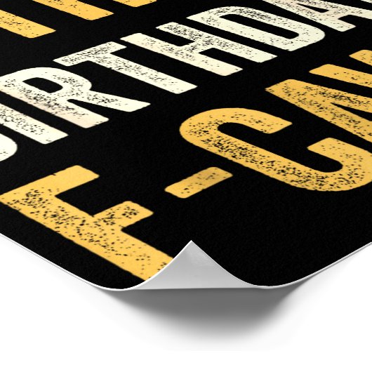 50th Birthday Funny F-caw-f Chicken Rooster Crow F Poster (Hoek)