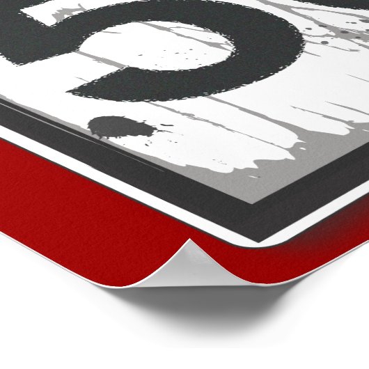 50th Birthday Funny Grungy Speed Limit Sign Poster (Hoek)