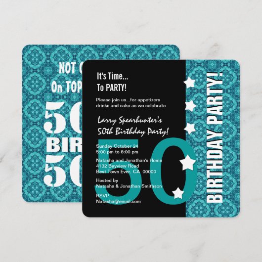 50th Birthday Funny NOT Over the Hill Z50D Kaart (Voorkant / Achterkant)