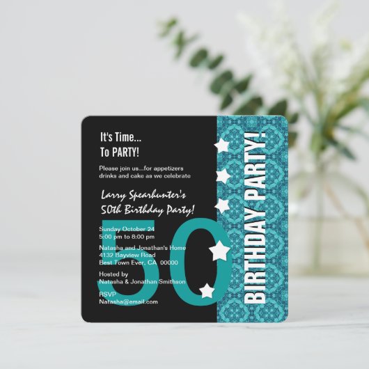 50th Birthday Funny NOT Over the Hill Z50D Kaart (Staand voorkant)