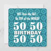 50th Birthday Funny NOT Over the Hill Z50D Kaart (Achterkant)
