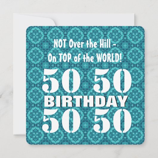50th Birthday Funny NOT Over the Hill Z50D Kaart (Achterkant)