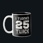 50th Birthday Funny Tweekleurige Koffiemok<br><div class="desc">50th Birthday Funny</div>