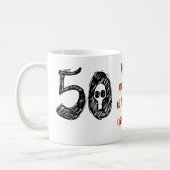 50th Birthday Gag Gift Funny Gothic Koffiemok (Links)