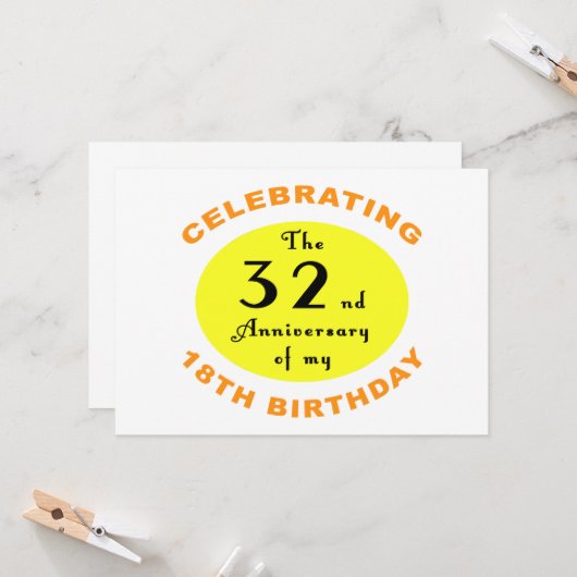 50th Birthday Gag Gift Kaart (Voorkant / Achterkant in situ)