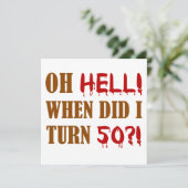 50th Birthday Gag Gift Kaart (Staand voorkant)