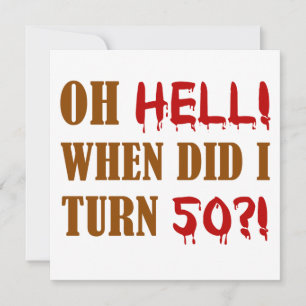 50th Birthday Gag Gift Kaart