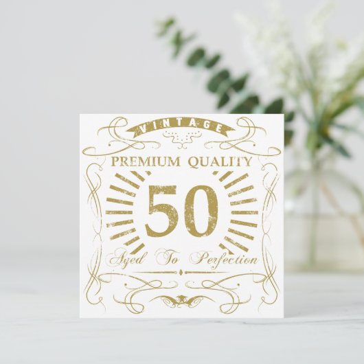 50th Birthday Gag Gift Kaart (Staand voorkant)