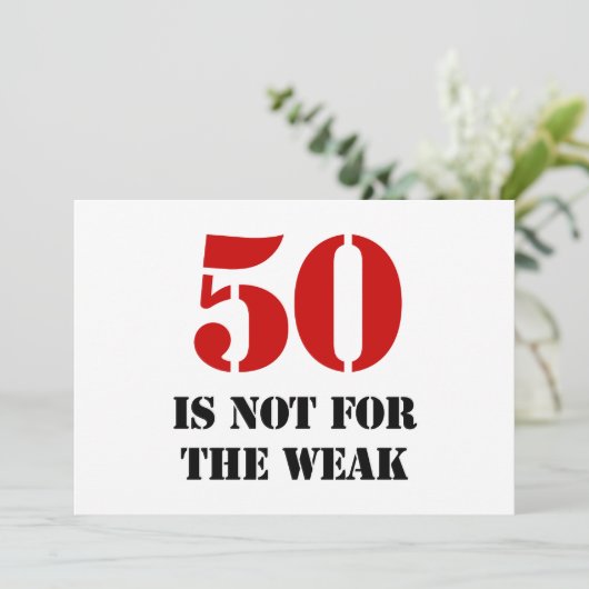 50th Birthday Gag Gift Kaart (Staand voorkant)