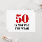 50th Birthday Gag Gift Kaart (Voorkant / Achterkant in situ)