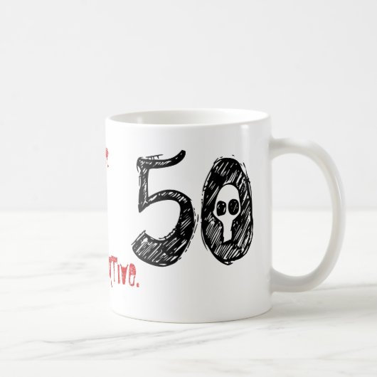 50th Birthday Gag Gift Koffiemok (Rechts)