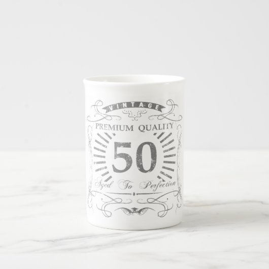 50th Birthday Gag Gift Porselein Kop (Voorkant)